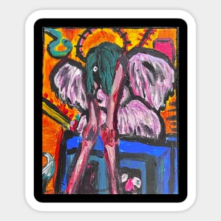 Tortured Angel (Basquiat) Sticker